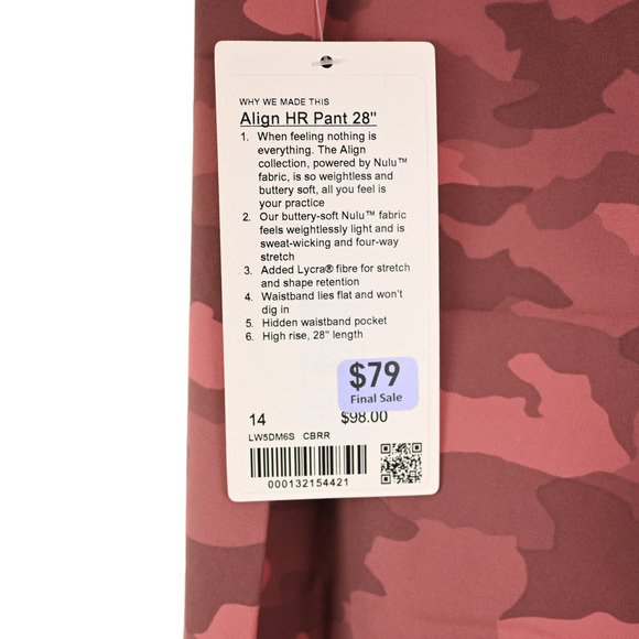 Lululemon Align HR Pant, 28", NWT, size 14 - Picture 6 of 8